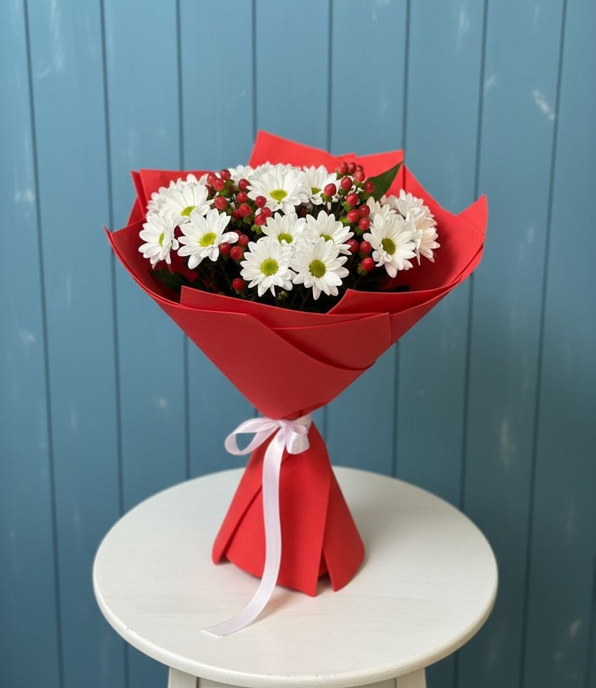 Букет цветов из: Хризантемы в Нижних Ачалуках