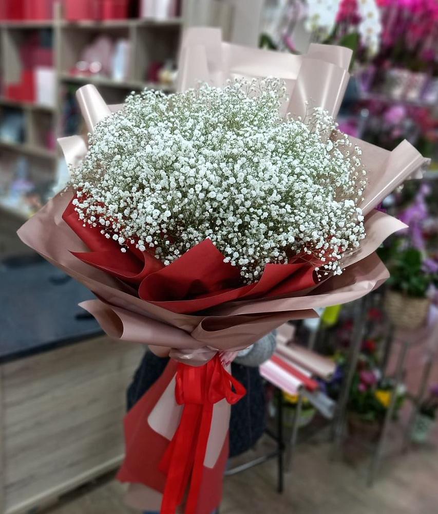 Букет Белые хлопья в Нижних Ачалуках Букет цветов из: Гипсофила в Нижних Ачалуках