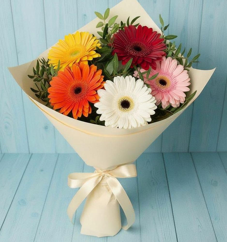 Букет цветов из: Герберы в Нижних Ачалуках