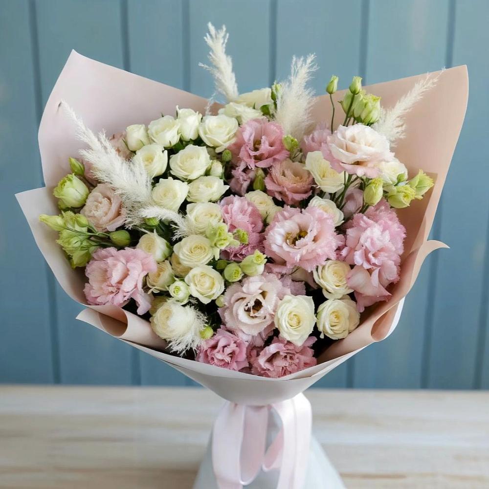 Букет цветов из: Альстромерии и Розы в Нижних Ачалуках