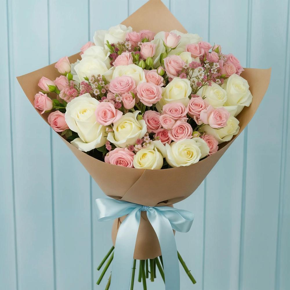 Букет цветов из: Розы в Нижних Ачалуках