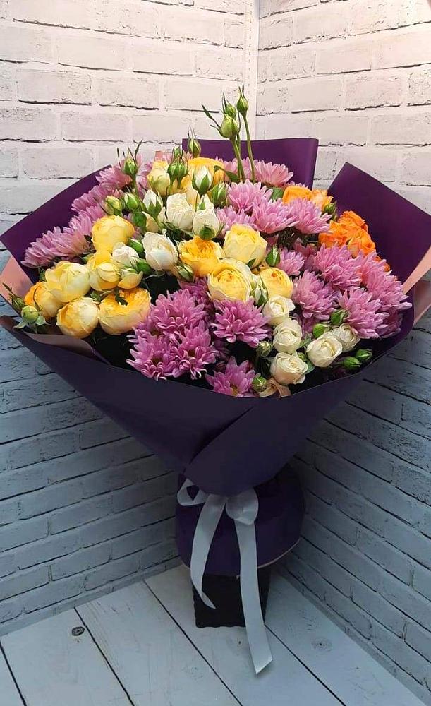 Букет цветов из: Хризантемы и Розы в Нижних Ачалуках