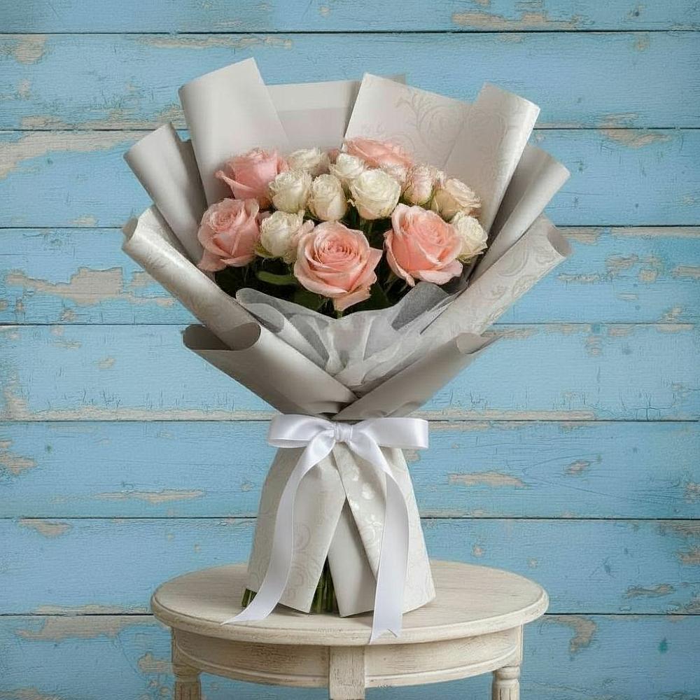 Букет цветов из: Розы в Нижних Ачалуках