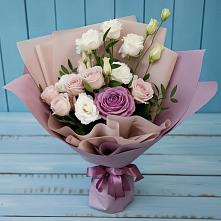 Букет цветов из:  Розы и Лизиантусы #REPLACE_PRED# Нижних Ачалуках