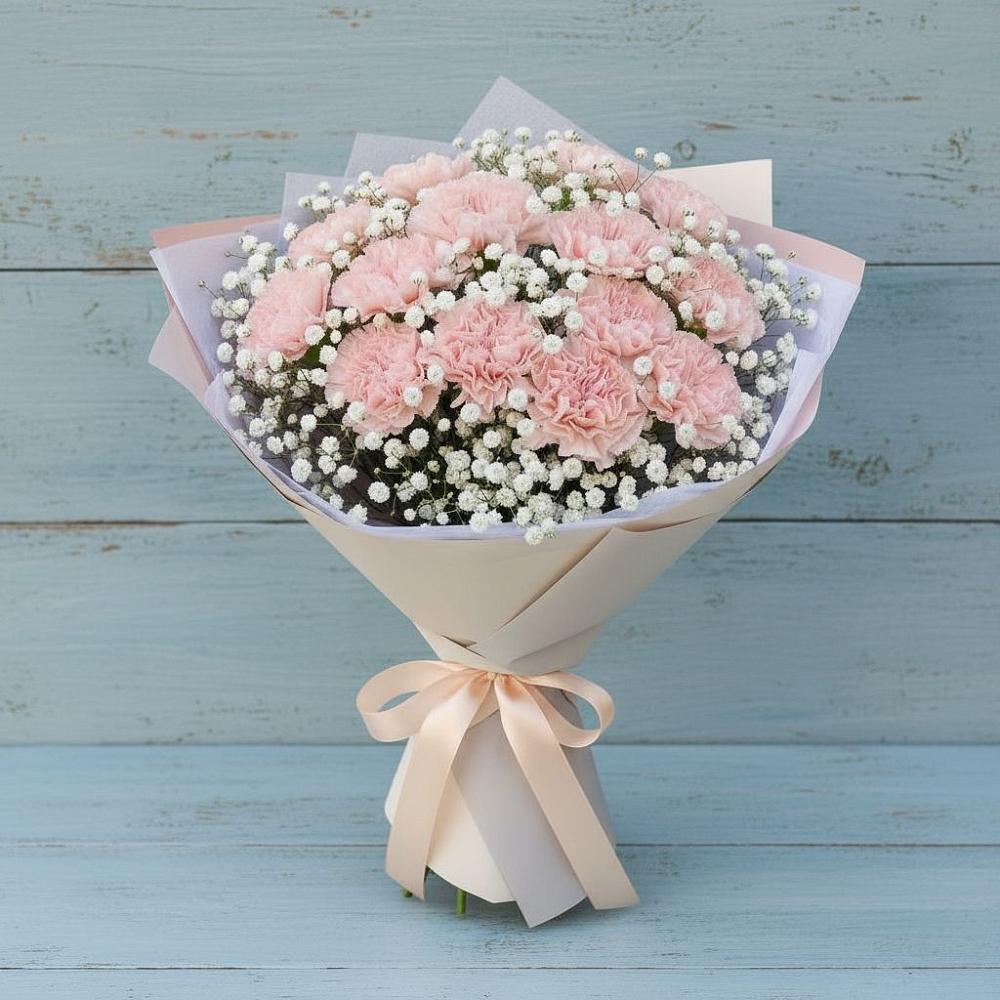 Букет цветов из: Гвоздики в Нижних Ачалуках