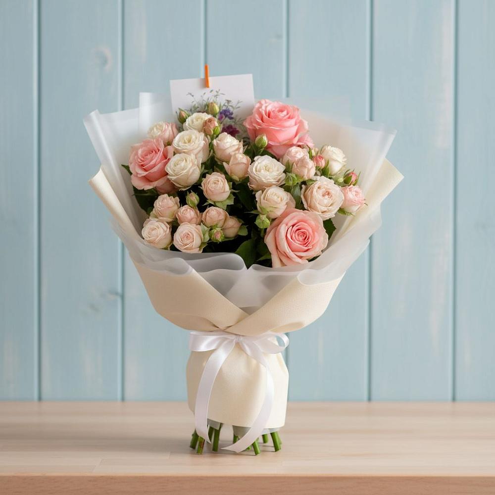 Букет цветов из: Розы в Нижних Ачалуках