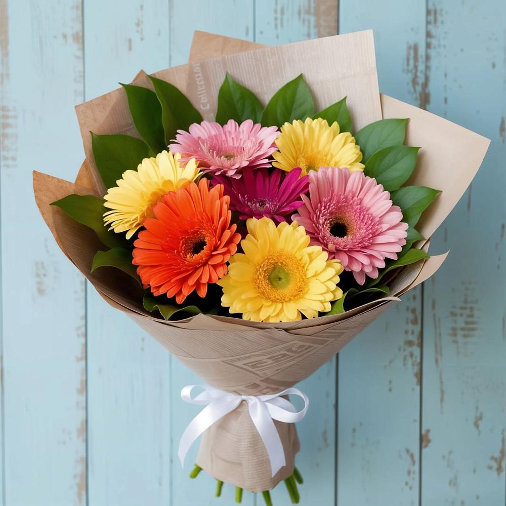 Букет цветов из: Герберы в Нижних Ачалуках