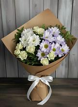 Букет цветов из:  Хризантемы и Розы в Нижних Ачалуках