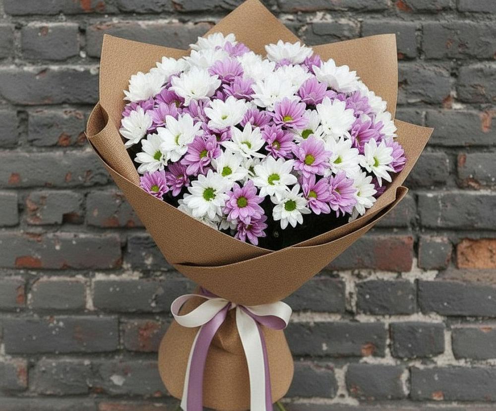 Букет цветов из: Хризантемы в Нижних Ачалуках