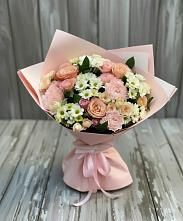 Букет цветов из:  Гвоздики, Розы и Хризантемы в Нижних Ачалуках