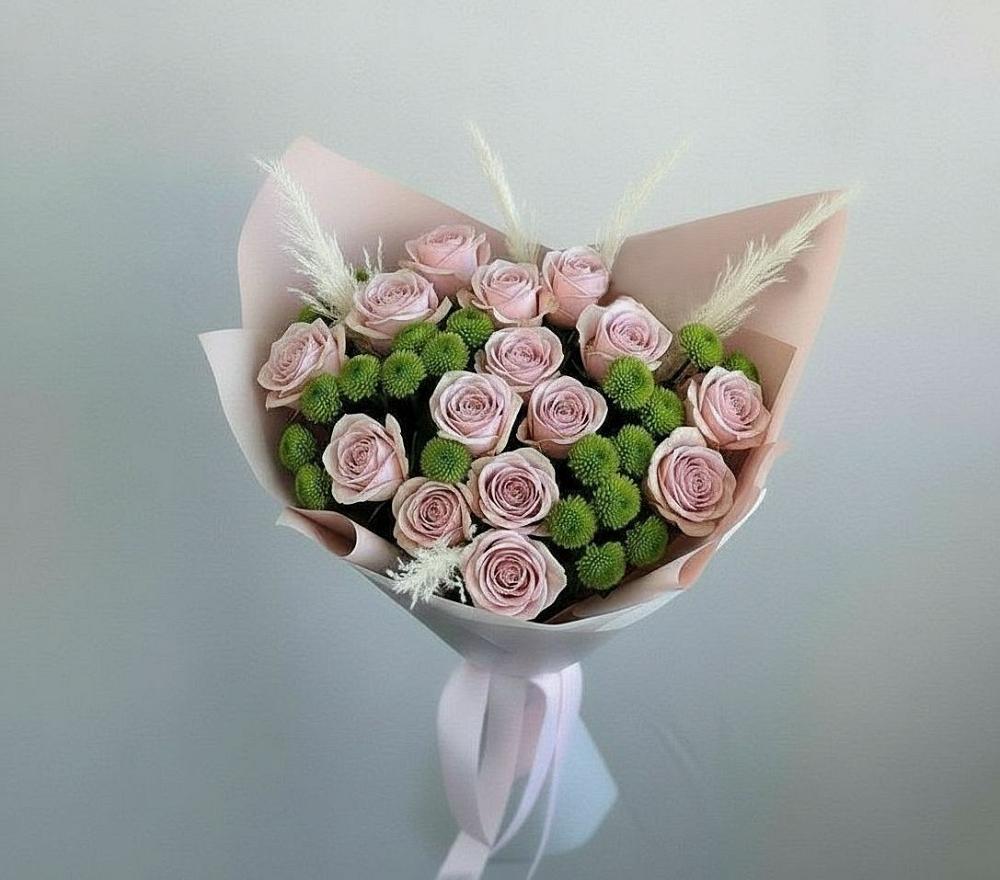 Букет цветов из: Розы и Хризантемы в Нижних Ачалуках