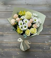 Букет цветов из:  Альстромерии, Розы и Хризантемы #REPLACE_PRED# Нижних Ачалуках