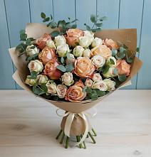 Букет цветов из:  Альстромерии и Розы в Нижних Ачалуках